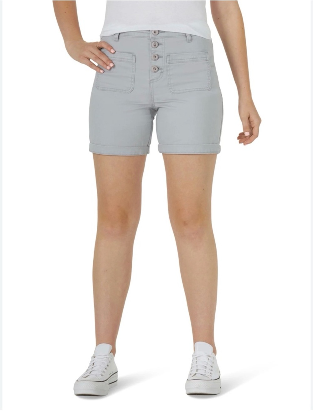 Women's Lee® Legendary Patch Pocket
Shorts Size 18 in Material Gray Cotton Boho